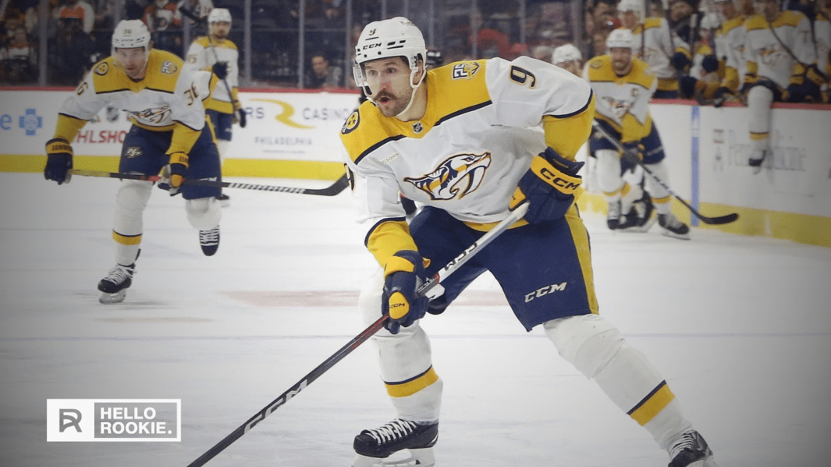 Filip Forsberg of the Nashville Predators skates against the Los Angeles Kings at Crypto.com Arena