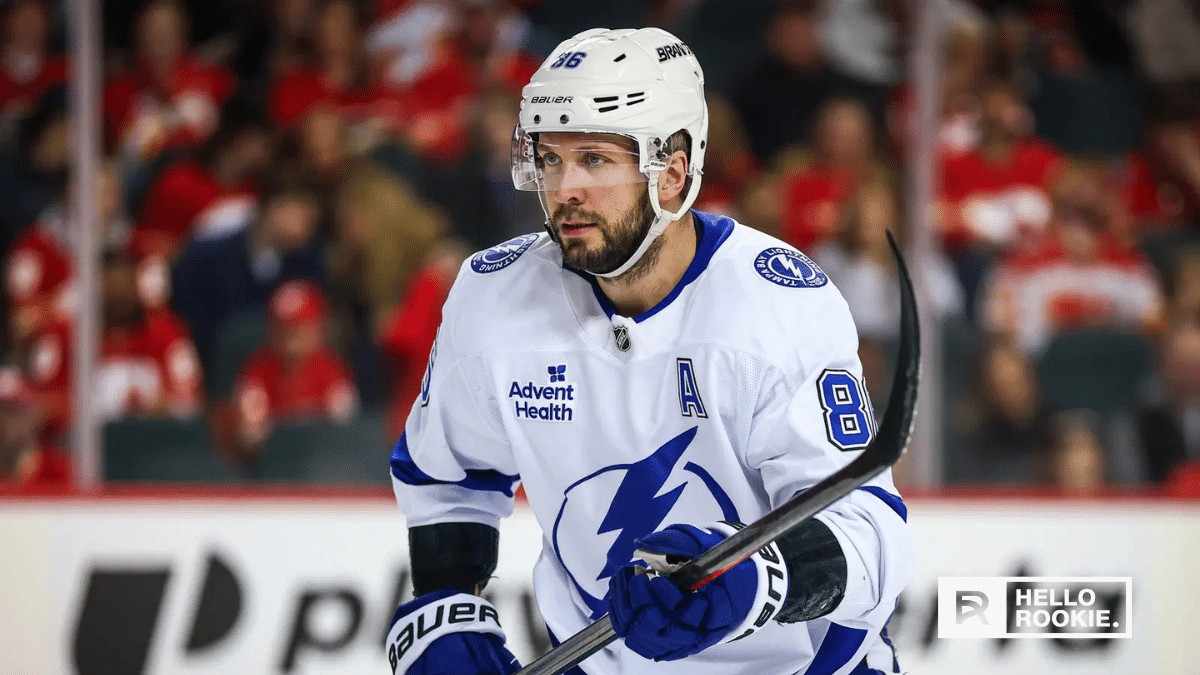 Nikita Kucherov of the Tampa Bay Lightning skates against the Boston Bruins at TD Garden