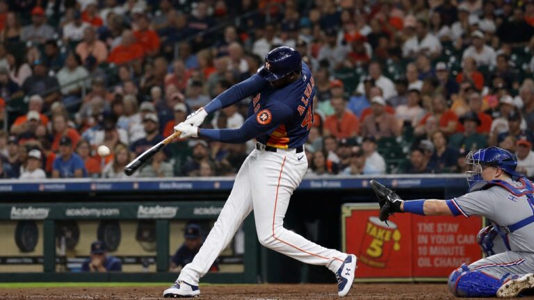 Yordan Alvarez in action for the Houston Astros