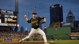 Brady Ashcraft pitching for the Pittsburgh Pirates