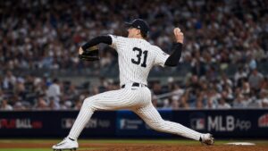 Cam Schlittler pitching for the New York Yankees