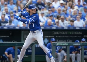 Bobby Witt Jr. batting for the Kansas City Royals