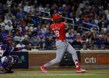 Jordan Walker batting for the St. Louis Cardinals
