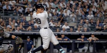 Aaron Judge batting for the New York Yankees at Yankee Stadium