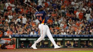 Yordan Alvarez in action for the Houston Astros