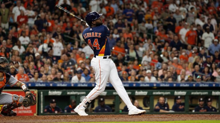 Yordan Alvarez in action for the Houston Astros
