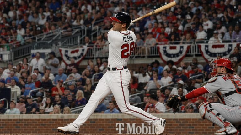 Matt Olson batting for the Atlanta Braves at Truist Park