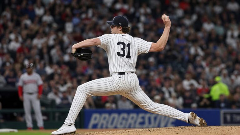 Cam Schlittler pitching for the New York Yankees