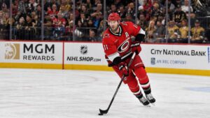 Jordan Staal skating for the Carolina Hurricanes