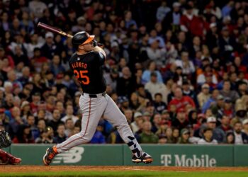 Pete Alonso in action for the Baltimore Orioles