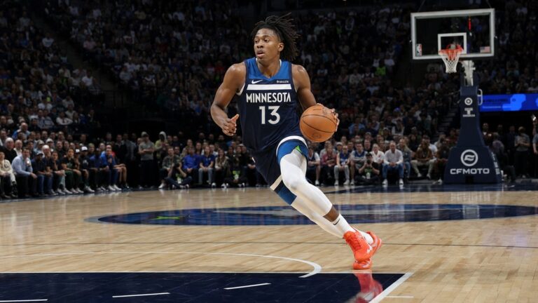 Ayo Dosunmu in action for the Minnesota Timberwolves