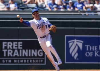 Bobby Witt Jr. in action for the Kansas City Royals