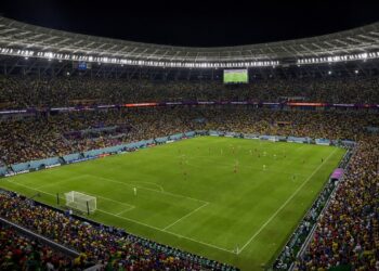 Argentina soccer player celebrating a goal at the 2026 FIFA World Cup
