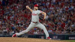 Zack Wheeler pitching for the Philadelphia Phillies
