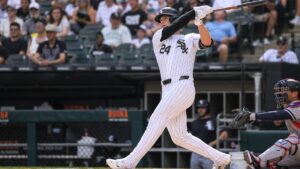 Braden Montgomery batting for the Chicago White Sox against the Houston Astros