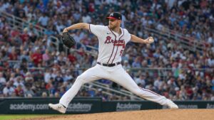 Chris Sale in action for the Atlanta Braves