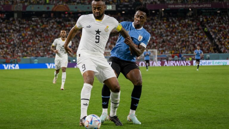 Jordan Ayew playing for Ghana at the FIFA World Cup 2026