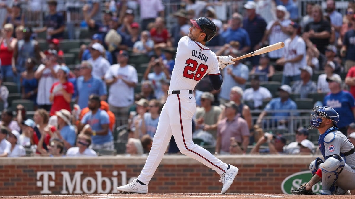 Matt Olson batting for the Atlanta Braves