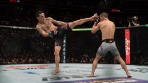 Max Holloway in action for UFC