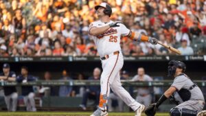 Pete Alonso in action for the Baltimore Orioles