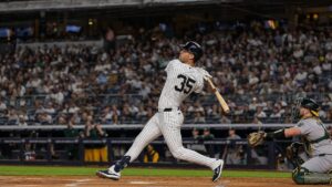 Cody Bellinger batting for the New York Yankees