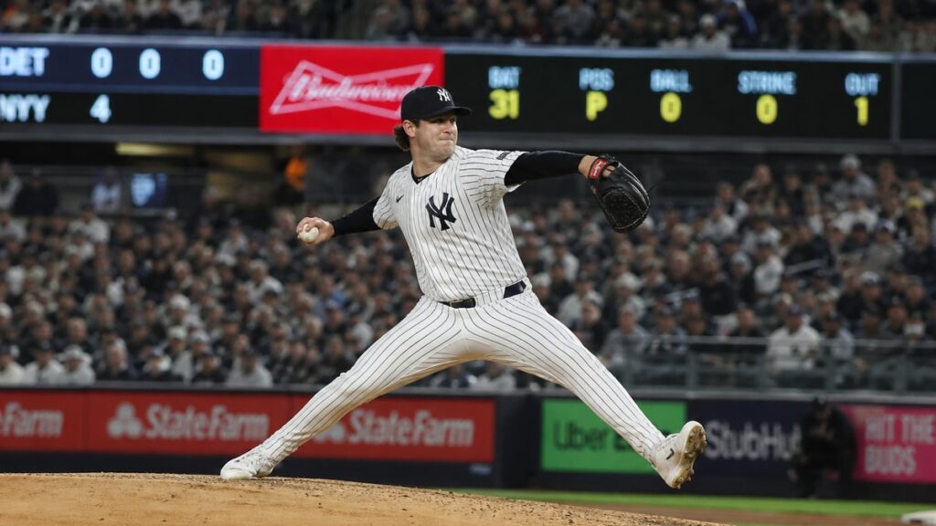 Cam Schlittler in action for the New York Yankees
