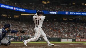 Cam Smith batting for the Houston Astros