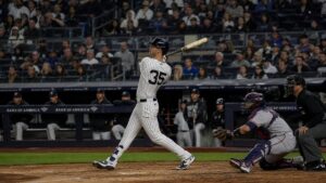 Cody Bellinger batting for the New York Yankees
