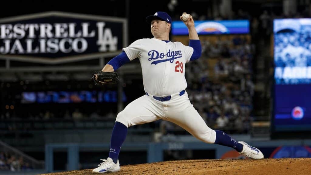 Tarik Skubal in action for the Los Angeles Dodgers