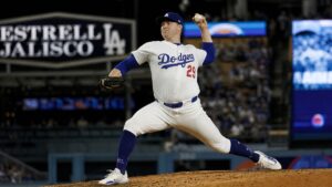 Tarik Skubal in action for the Los Angeles Dodgers