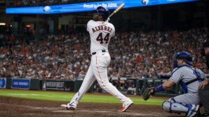 Yordan Alvarez in action for the Houston Astros