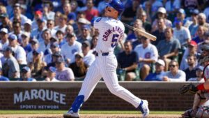 Pete Crow-Armstrong in action for the Chicago Cubs