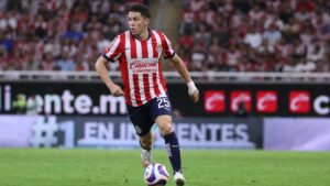 Chivas de Guadalajara player in the new Nike jersey during Liga MX action