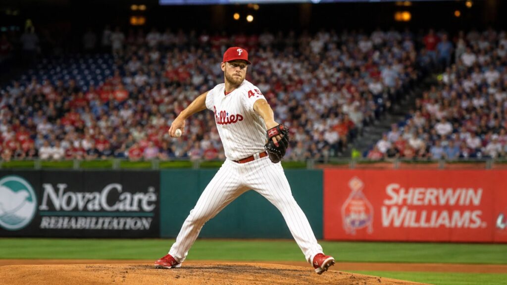 Zack Wheeler pitching for the Philadelphia Phillies