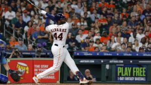 Yordan Alvarez in action for the Houston Astros