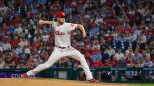 Zack Wheeler pitching for the Philadelphia Phillies