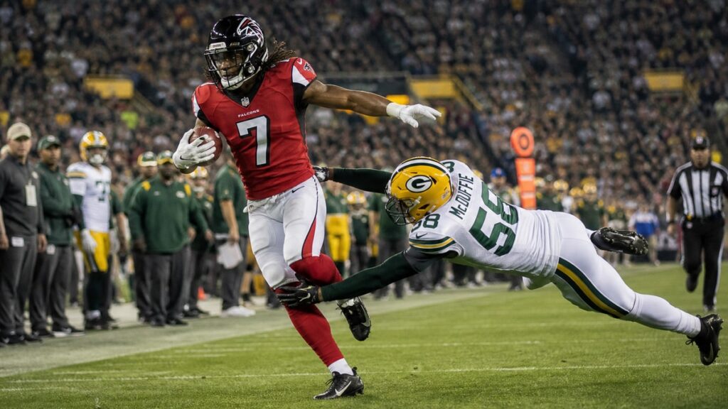 Bijan Robinson in action for the Atlanta Falcons