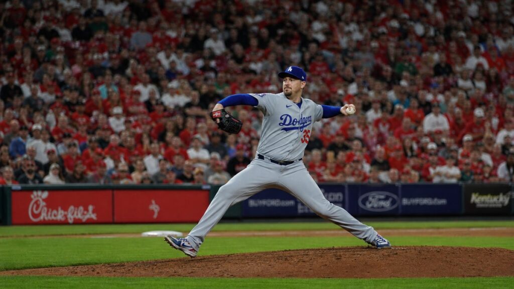 Blake Snell pitching for the Los Angeles Dodgers