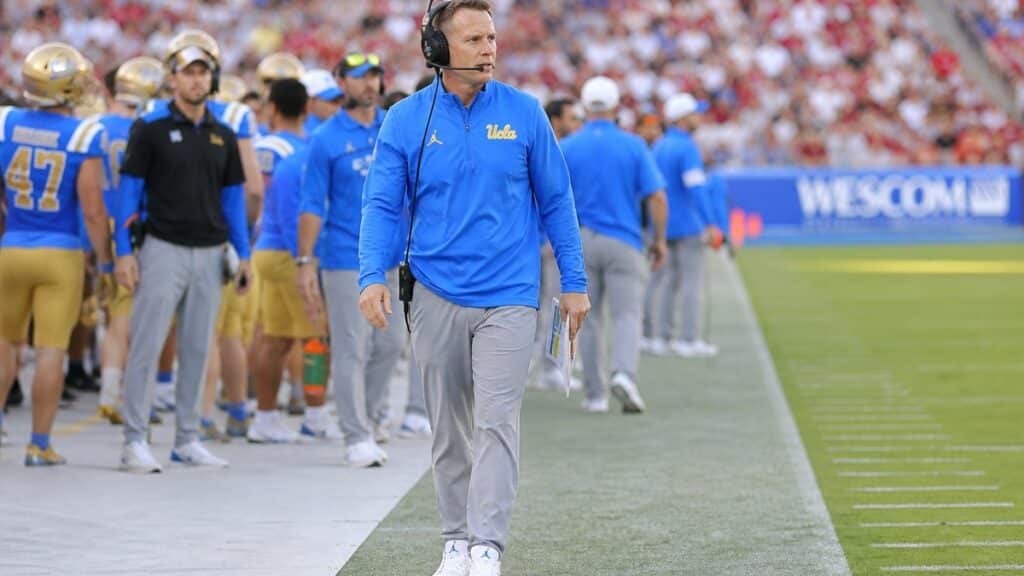 UCLA head coach Bob Chesney on the sideline during his debut win over Cal