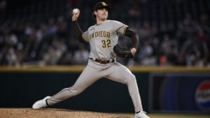 Casey Mize pitching for the San Diego Padres