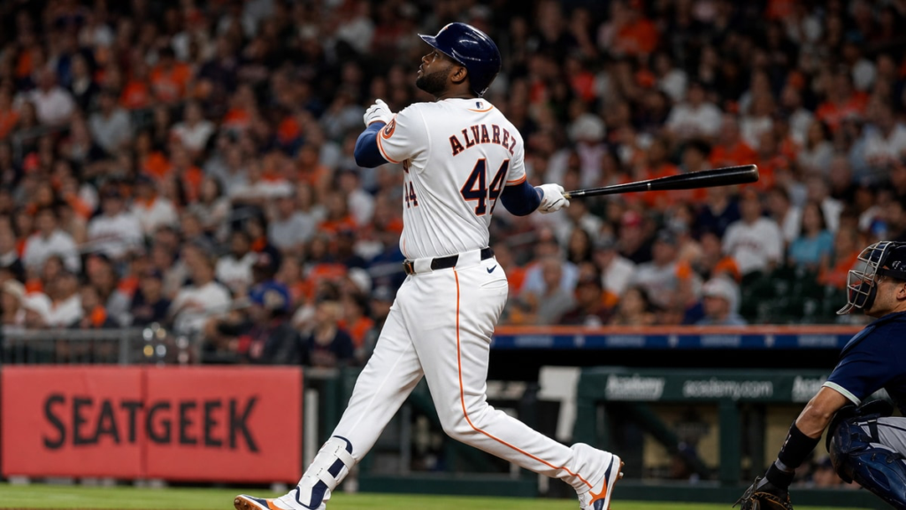 Yordan Alvarez in action for the Houston Astros