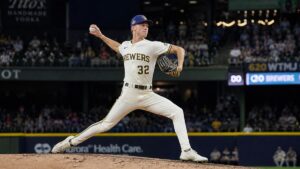 Jacob Misiorowski in action for the Milwaukee Brewers