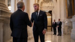 Jake Paul visiting the U.S. Treasury Department