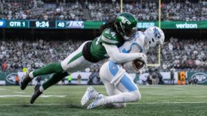 Jarvis Brownlee Jr. playing cornerback for the New York Jets