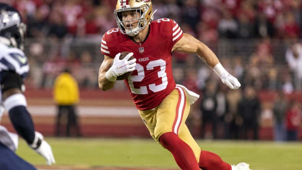 Christian McCaffrey in action for the San Francisco 49ers