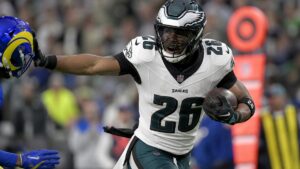 Saquon Barkley in action for the Philadelphia Eagles