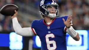 Jaxson Dart in action for the New York Giants