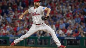 Zack Wheeler pitching for the Philadelphia Phillies