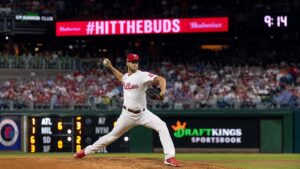 Zack Wheeler pitching for the Philadelphia Phillies