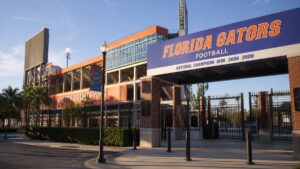 Florida Gators football facility at The Swamp in Gainesville, home of the 2027 recruiting class headlined by five-star WR Easton Royal